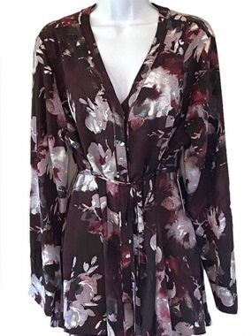 Simply Vera Floral Side Panel Tunic with Detachable Belt Size XL New With Tags